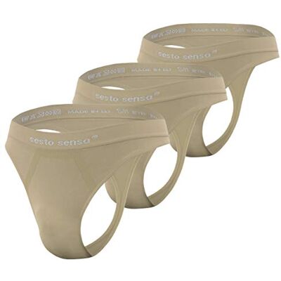 sesto senso Heren Strings G-Strings Sexy 3 Pack Naadloos, 3 Pack Beige, S-M S-M sesto senso Heren Strings G-Strings Sexy 3 Pack Naadloos, 3 Pack Beige, S-M S-M