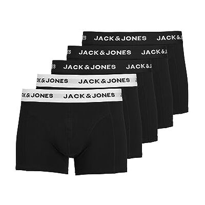Jack & Jones Jacsolid Trunks Boxershorts voor heren, 5 stuks, zwart/wit XL Jack & Jones Jacsolid Trunks Boxershorts voor heren, 5 stuks, zwart/wit XL