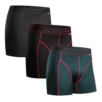DANISH ENDURANCE Sportboxershorts voor heren, ademend, zacht, anti-wrijving, 3 stuks 4XL DANISH ENDURANCE Sportboxershorts voor heren, ademend, zacht, anti-wrijving, 3 stuks 4XL