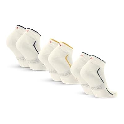 DANISH ENDURANCE Sportsokken van biologisch katoen, set van 3 of 6 stuks, Veelkleurig (1 x gebroken wit/donkergroen, 1 x gebroken wit/marineblauw, 1 x gebroken wit/mosterd), 3 stuks 35-38 DANISH ENDURANCE Sportsokken van biologisch katoen, set van 3 of 6 stuks, Veelkleurig (1 x gebroken wit/donkergroen, 1 x gebroken wit/marineblauw, 1 x gebroken wit/mosterd), 3 stuks 35-38