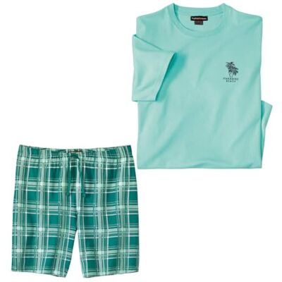 ATLAS FOR MEN Pyja-shorts voor heren, verkrijgbaar in grote maten van M tot 5XL, turquoise, M M ATLAS FOR MEN Pyja-shorts voor heren, verkrijgbaar in grote maten van M tot 5XL, turquoise, M M