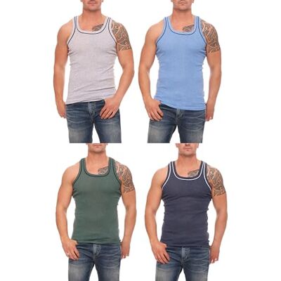 Cocain underwear Set van 4, 6, 12 kleurrijke onderhemden voor heren; tanktops in verschillende kleurenmengsels, maten M tot 7XL, Set van 4 onderhemden 1, 3XL 3XL Cocain underwear Set van 4, 6, 12 kleurrijke onderhemden voor heren; tanktops in verschillende kleurenmengsels, maten M tot 7XL, Set van 4 onderhemden 1, 3XL 3XL