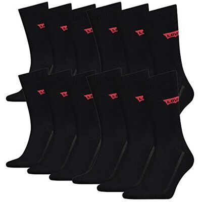 Levis 12 paar unisex sportsokken 168SF 903052001, 884 Jet Black 43-46 Levis 12 paar unisex sportsokken 168SF 903052001, 884 Jet Black 43-46