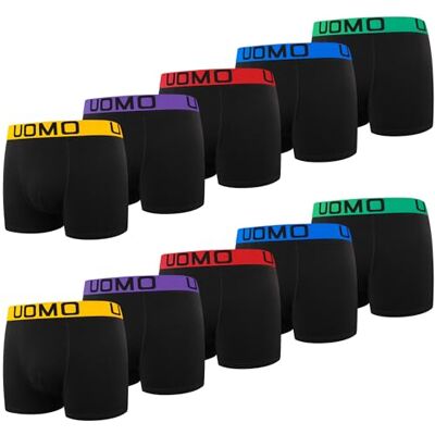 L&K 1116 Set van 10 retro katoenen boxershorts voor heren, zwart en meerkleurig, Set H veelkleurig, 3XL 3XL L&K 1116 Set van 10 retro katoenen boxershorts voor heren, zwart en meerkleurig, Set H veelkleurig, 3XL 3XL