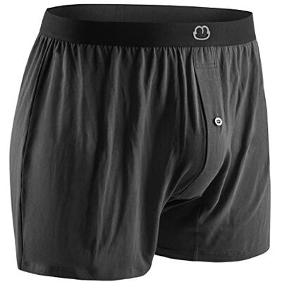 MORNIUNDER Viscose van bamboe herenboxershorts voor heren, ondergoed, zacht, los, comfortabel, ademend, zwart (medium) M MORNIUNDER Viscose van bamboe herenboxershorts voor heren, ondergoed, zacht, los, comfortabel, ademend, zwart (medium) M
