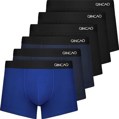 QINCAO heren boxershort set van 6 katoenen boxershorts maten S, M, L, XL, XXL, XXXL M QINCAO heren boxershort set van 6 katoenen boxershorts maten S, M, L, XL, XXL, XXXL M