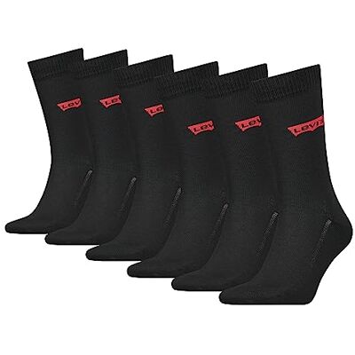 Levis Klassieke sokken (6 stuks) uniseks, duurzaam, zwart, 43-46 43-46 Levis Klassieke sokken (6 stuks) uniseks, duurzaam, zwart, 43-46 43-46