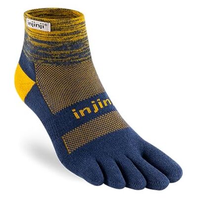 Injinji 2.0 Run Midweight Mini Crew sokken uniseks, maanlicht, medium M Injinji 2.0 Run Midweight Mini Crew sokken uniseks, maanlicht, medium M