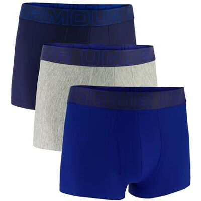 Under Armour Performance Tech Set van 3 stevige boxershorts voor heren, 7,6 cm, nauwsluitende boxershorts voor heren (3 stuks), Navy Blauw, L L Under Armour Performance Tech Set van 3 stevige boxershorts voor heren, 7,6 cm, nauwsluitende boxershorts voor heren (3 stuks), Navy Blauw, L L