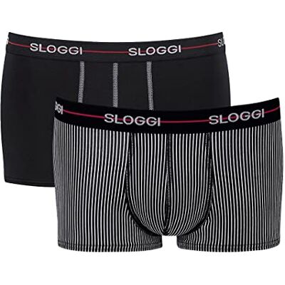Sloggi Men Start Hipster C2p Box Retro Shorts voor heren (2 stuks), Rood Donkere jumpsuit 2 Sloggi Men Start Hipster C2p Box Retro Shorts voor heren (2 stuks), Rood Donkere jumpsuit 2