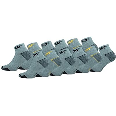 CAT erpillar 6/12 paar werksokken voor sneakers voor heren, ongevalspreventie, hiel en teen van versterkt katoen 43-46 EU CAT erpillar 6/12 paar werksokken voor sneakers voor heren, ongevalspreventie, hiel en teen van versterkt katoen 43-46 EU