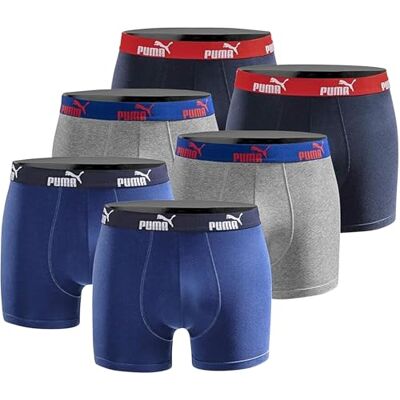 Puma Basic boxershorts voor heren, limited edition, zwart, set van 6 XXL Puma Basic boxershorts voor heren, limited edition, zwart, set van 6 XXL