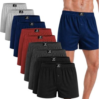 SGS Set van 6 boxershorts voor heren, zacht en los katoen, klassieke stijl, standaardmaat, 1 mix van 10 stuks, zonder gulp XL SGS Set van 6 boxershorts voor heren, zacht en los katoen, klassieke stijl, standaardmaat, 1 mix van 10 stuks, zonder gulp XL