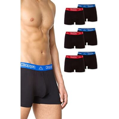 Kappa Vinesta Retro Pants Set van 6 strakke boxershorts voor mannen, 19-3911 Deep Black, 4XL, zwart (deep black), 4XL 4XL Kappa Vinesta Retro Pants Set van 6 strakke boxershorts voor mannen, 19-3911 Deep Black, 4XL, zwart (deep black), 4XL 4XL