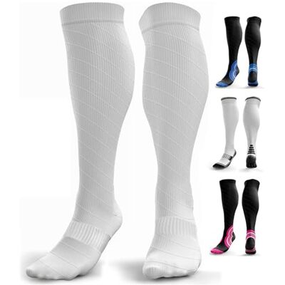 aZengear Compressiekousen voor dames en heren (20 30 mmHg klasse 2): compressiekousen voor vliegreizen, Pro Sport, recuperatie, antitrombose, zwart/rood, maat S-M S/M (35-42) aZengear Compressiekousen voor dames en heren (20 30 mmHg klasse 2): compressiekousen voor vliegreizen, Pro Sport, recuperatie, antitrombose, zwart/rood, maat S-M S/M (35-42)