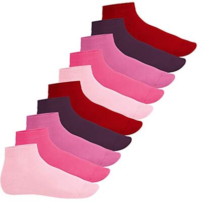 Footstar Sokken voor heren en dames met korte schacht (10 paar) Quarter sokken van katoen Sneak it, Berrytinten, 39-42 EU 39-42 EU Footstar Sokken voor heren en dames met korte schacht (10 paar) Quarter sokken van katoen Sneak it, Berrytinten, 39-42 EU 39-42 EU