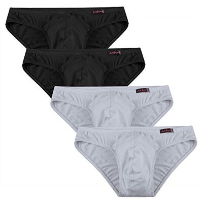 Avidlove Heren ondergoed 4 stuks, slips Micro Modal zijdezachte onderbroek L Avidlove Heren ondergoed 4 stuks, slips Micro Modal zijdezachte onderbroek L