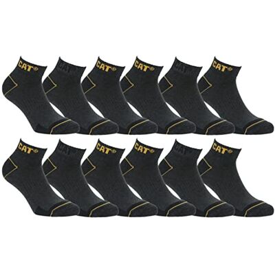 CAT erpillar 6/12 paar werksokken voor sneakers voor heren, ongevalspreventie, hiel en teen van versterkt katoen 43-46 EU CAT erpillar 6/12 paar werksokken voor sneakers voor heren, ongevalspreventie, hiel en teen van versterkt katoen 43-46 EU