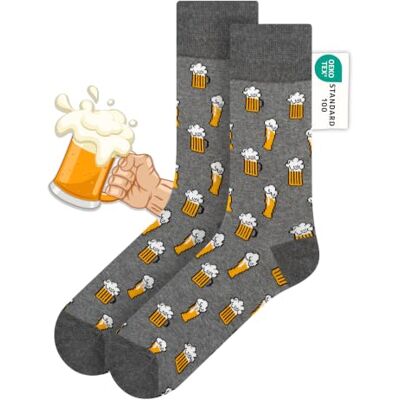 soxo Biersokken voor heren, fantasie, biersokken, cadeau, humor, grappige sok, 40-45, grijs 40-45 soxo Biersokken voor heren, fantasie, biersokken, cadeau, humor, grappige sok, 40-45, grijs 40-45