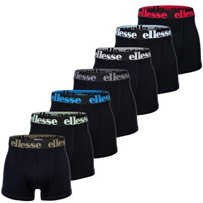 Ellesse Set van 7 Yema boxershorts voor heren, met logo, zonder zak, van stretchkatoen, zwart/bont, 3XL 3XL Ellesse Set van 7 Yema boxershorts voor heren, met logo, zonder zak, van stretchkatoen, zwart/bont, 3XL 3XL