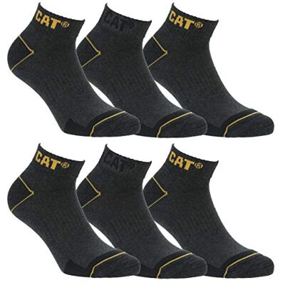 CAT erpillar 6/12 paar werksokken voor herensneakers, ongevalspreventie, hiel en teen van versterkt katoen, grijs. 47-50 EU CAT erpillar 6/12 paar werksokken voor herensneakers, ongevalspreventie, hiel en teen van versterkt katoen, grijs. 47-50 EU
