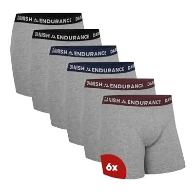DANISH ENDURANCE Set van 6 boxershorts van superzacht katoen, comfortabele en ademende boxershorts, met of zonder zakken, voor heren M DANISH ENDURANCE Set van 6 boxershorts van superzacht katoen, comfortabele en ademende boxershorts, met of zonder zakken, voor heren M
