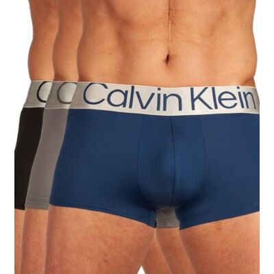 Calvin Klein Set van 3 boxershorts voor heren, stretch meerkleurig (blauwe schaduw, grijze hemel, zwart), S S Calvin Klein Set van 3 boxershorts voor heren, stretch meerkleurig (blauwe schaduw, grijze hemel, zwart), S S