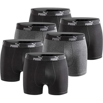 Puma Basic boxershorts voor heren, limited edition, zwart, set van 6, Jet zwart. M Puma Basic boxershorts voor heren, limited edition, zwart, set van 6, Jet zwart. M