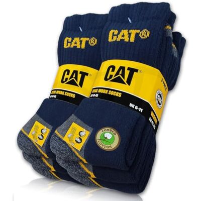 CAT erpillar Real Work Socks Werksokken voor dames en heren, 6 paar, maten 35-50 48-50 CAT erpillar Real Work Socks Werksokken voor dames en heren, 6 paar, maten 35-50 48-50
