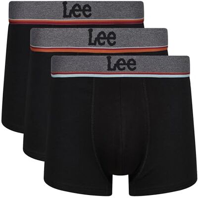Lee Set van 5 boxershorts voor heren, zacht katoen, zwart, M Lee Set van 5 boxershorts voor heren, zacht katoen, zwart, M