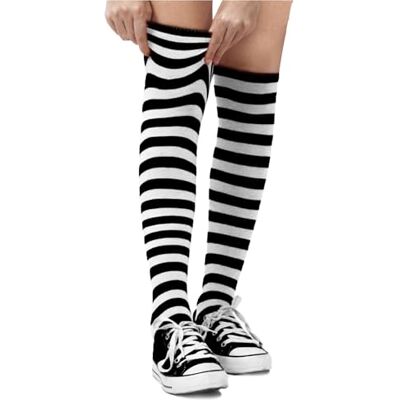 Dress Up America Gestreepte katoenen sokken voor volwassenen gestreepte hoge sokken voor mannen en vrouwen tieners elegant en comfortabel Dress Up America Gestreepte katoenen sokken voor volwassenen gestreepte hoge sokken voor mannen en vrouwen tieners elegant en comfortabel