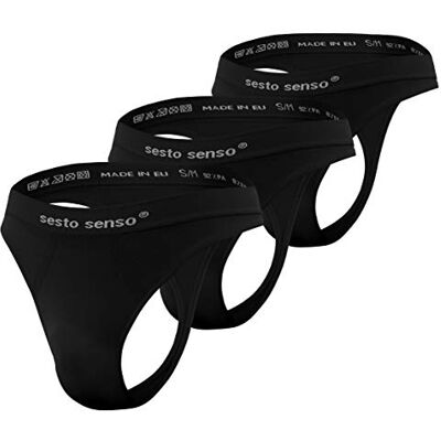 sesto senso Heren Strings G-Strings Sexy 3 Pack Naadloos, 3 Pack Zwart, S-M S-M sesto senso Heren Strings G-Strings Sexy 3 Pack Naadloos, 3 Pack Zwart, S-M S-M