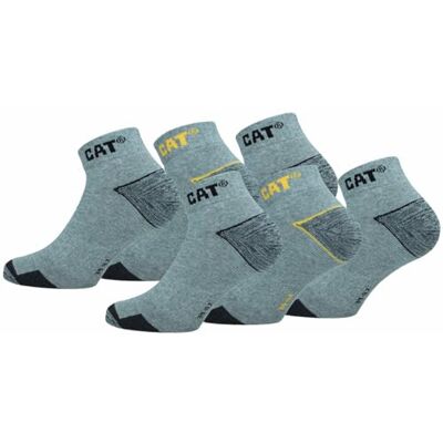 CAT erpillar 6/12 paar werksokken voor herensneakers, ongevalspreventie, hiel en teen van versterkt katoen, Grijs Melange 39-42 EU CAT erpillar 6/12 paar werksokken voor herensneakers, ongevalspreventie, hiel en teen van versterkt katoen, Grijs Melange 39-42 EU