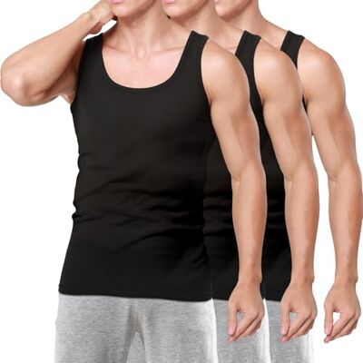 Smart Sir Onderhemd heren 3/5/6 pack tank top katoen mannen zwart wit meerkleurig S Smart Sir Onderhemd heren 3/5/6 pack tank top katoen mannen zwart wit meerkleurig S