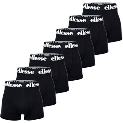Ellesse Set van 7 Yema boxershorts voor heren, met logo, zonder zak, van stretchkatoen, zwart., 3XL 3XL Ellesse Set van 7 Yema boxershorts voor heren, met logo, zonder zak, van stretchkatoen, zwart., 3XL 3XL
