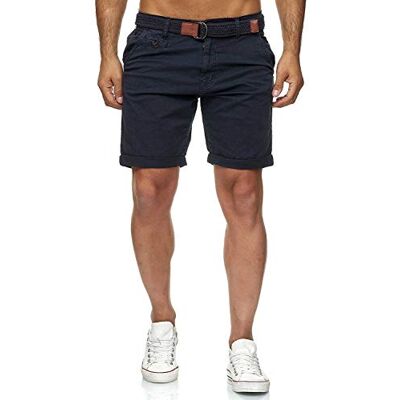 Indicode Conor katoenen herenshorts, Navy Blauw M Indicode Conor katoenen herenshorts, Navy Blauw M