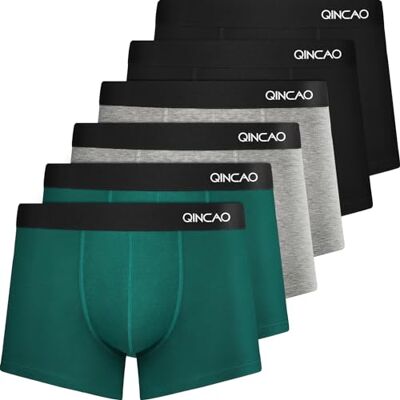 QINCAO heren boxershort set van 6 katoenen boxershorts maten S, M, L, XL, XXL, XXXL XL QINCAO heren boxershort set van 6 katoenen boxershorts maten S, M, L, XL, XXL, XXXL XL