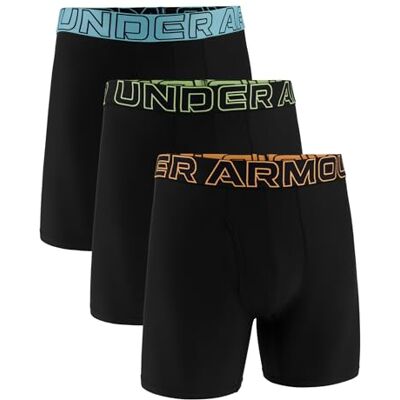 Under Armour Tech Performance Set van 3 boxershorts voor heren, beenlengte 15 cm, ademend, vochtafvoerend, zacht gevoel, de hele dag comfort, Blue Haze, XL Under Armour Tech Performance Set van 3 boxershorts voor heren, beenlengte 15 cm, ademend, vochtafvoerend, zacht gevoel, de hele dag comfort, Blue Haze, XL