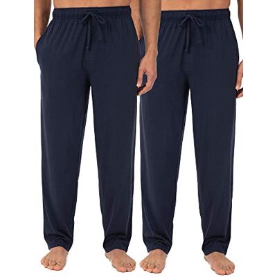 Fruit of the Loom Slaapbroek van jersey, gebreide pyjamabroek voor heren (2 stuks), Marineblauw/marineblauw (2 stuks) XL Taille Tall Fruit of the Loom Slaapbroek van jersey, gebreide pyjamabroek voor heren (2 stuks), Marineblauw/marineblauw (2 stuks) XL Taille Tall