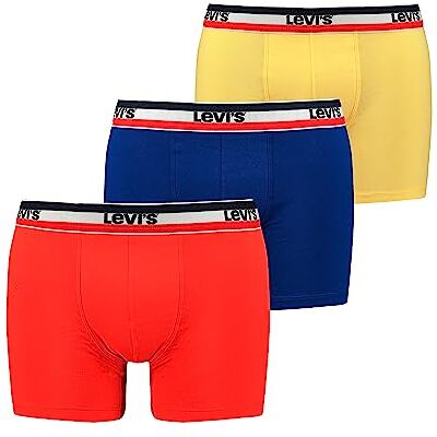 Levis Set van 3 boxershorts voor heren, rood (rood/blauw/geel), M M Levis Set van 3 boxershorts voor heren, rood (rood/blauw/geel), M M