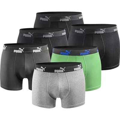 Puma Basic boxershorts voor heren, limited edition, zwart, set van 6 M Puma Basic boxershorts voor heren, limited edition, zwart, set van 6 M
