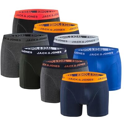 Jack & Jones Set van 8 boxershorts voor heren Katoen Comfortabel Nauwsluitend ondergoed Elastisch ondergoed voor elke dag, kleurenmix, M M Jack & Jones Set van 8 boxershorts voor heren Katoen Comfortabel Nauwsluitend ondergoed Elastisch ondergoed voor elke dag, kleurenmix, M M