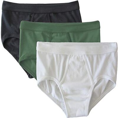 HERMKO 3240 3 stuks herenslips met opening en zachte tailleband van biologisch katoen L HERMKO 3240 3 stuks herenslips met opening en zachte tailleband van biologisch katoen L