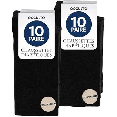 Occulto Diabetische sokken voor dames en heren, 10 stuks (model: Goetz) 43-46 EU Occulto Diabetische sokken voor dames en heren, 10 stuks (model: Goetz) 43-46 EU