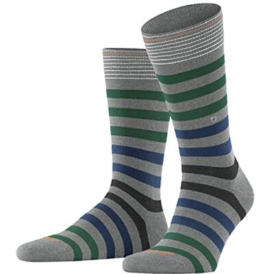 Burlington Blackpool herensokken, ademend, duurzaam, biologisch katoen, fantasiepatroon, gestreept, platte teennaad voor dagelijks leven en werk, eenheidsmaat, cadeau-idee, 1 paar, Grijs Marengo 3391 40-46 Burlington Blackpool herensokken, ademend, duurzaam, biologisch katoen, fantasiepatroon, gestreept, platte teennaad voor dagelijks leven en werk, eenheidsmaat, cadeau-idee, 1 paar, Grijs Marengo 3391 40-46