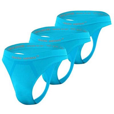 sesto senso Heren Strings G-Strings Sexy 3 Pack Naadloos, 3 Pack Turkoois, L-XL L-XL sesto senso Heren Strings G-Strings Sexy 3 Pack Naadloos, 3 Pack Turkoois, L-XL L-XL