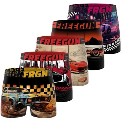 FREEGUN Boxer Fgdbz/1/Bm/Pk5 Herenondergoed, rood/paars/beige/zwart L FREEGUN Boxer Fgdbz/1/Bm/Pk5 Herenondergoed, rood/paars/beige/zwart L