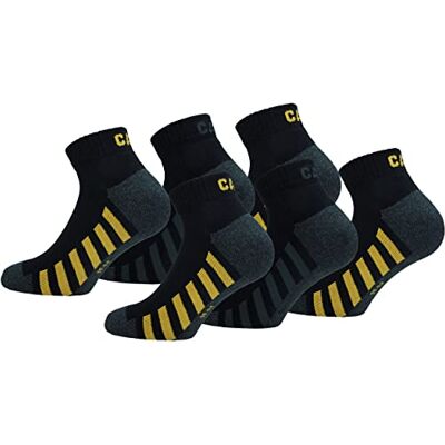 CAT erpillar 6/12 paar werksokken voor sneakers voor heren, ongevalspreventie, hiel en teen van versterkt katoen 43-46 CAT erpillar 6/12 paar werksokken voor sneakers voor heren, ongevalspreventie, hiel en teen van versterkt katoen 43-46