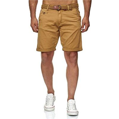 Indicode Conor katoenen herenshorts, Barnsteen XL Indicode Conor katoenen herenshorts, Barnsteen XL