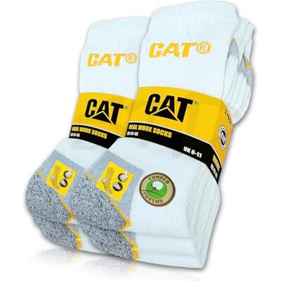 CAT erpillar Real Work Socks Werksokken voor dames en heren, 6 paar, maten 35-50 39-42 CAT erpillar Real Work Socks Werksokken voor dames en heren, 6 paar, maten 35-50 39-42